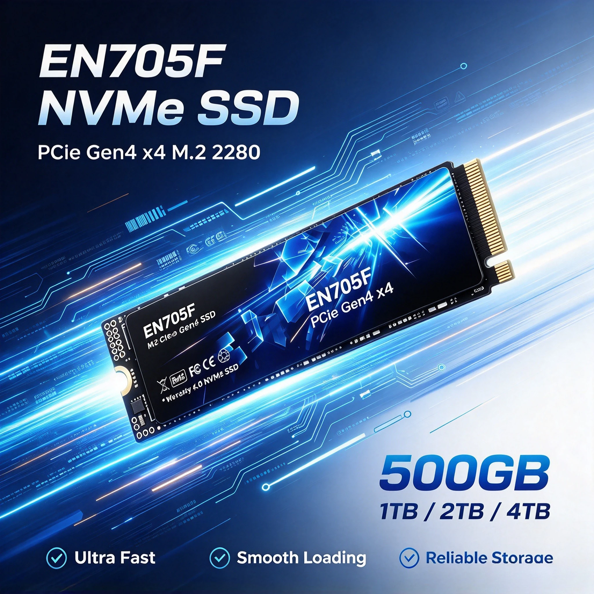 M.2 Nvme 4Tb Pcie 4.0 Ssd - EN705F M.2 SSD, Hard Disk 2TB,