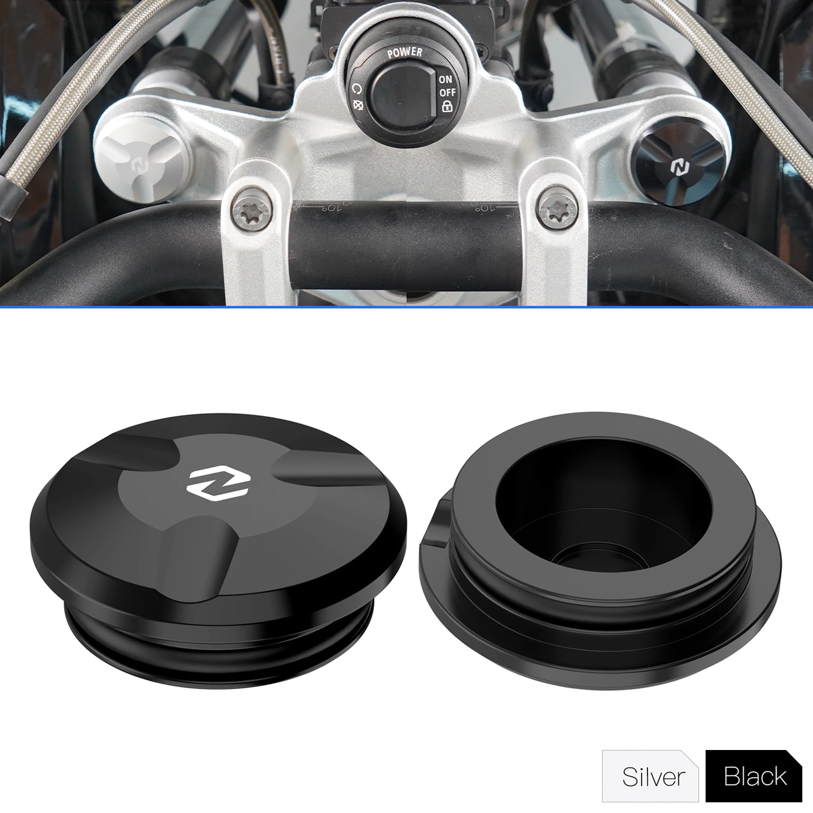 

For BMW R1200R R1200RT Fork Top Tube Cap Plugs for BMW R1200GS Adventure R1250GS Adv R1200 R1250 GS GSA R1150R Roadster R850R