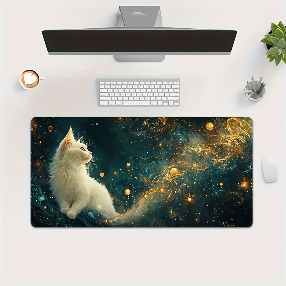 

Anti-slip rubber base of the White Cat designed mouse pad is easy to clean and suitable for use in offices, homes, and by gamers