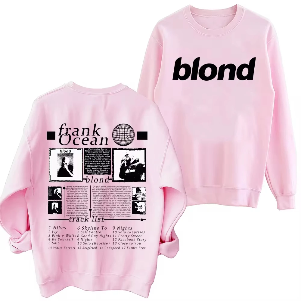 Spring and Autumn New Frank Ocean Blond 2024 Sweatshirt Women\'s Harajuku Crew Neck Long Sleeve Fashion Sweater