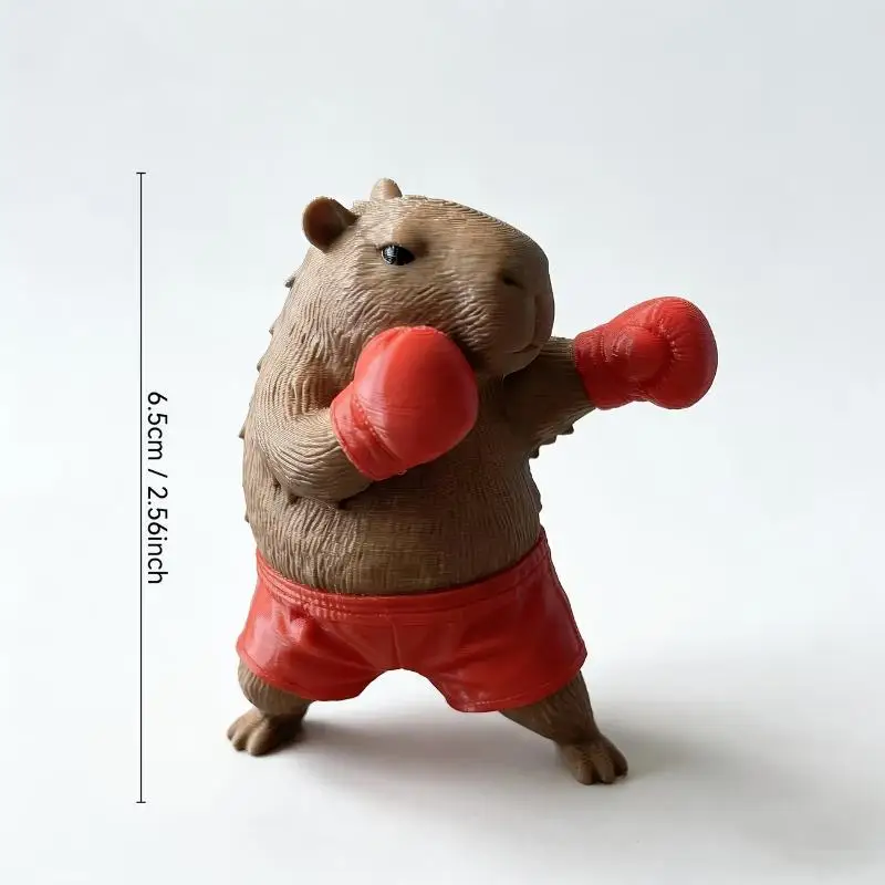 Creative Mini Capybara Collectible Figurine Cute Animal Ornament BPA Free Resin Decor for Bedroom Nightstand Friend Gift