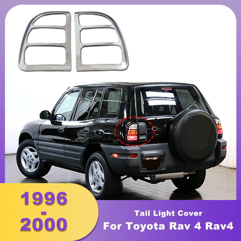 ABS Chrome Rear Bumper Tail Lights Cover Taillamp Decorative Trim For Toyota Rav 4 Rav4 1996 1997 1998 1999 2000