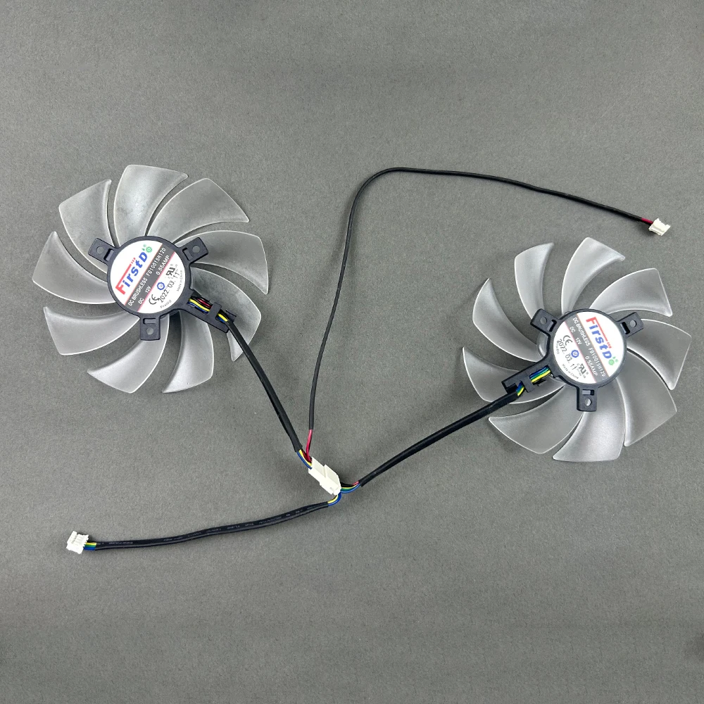 مروحة تبريد جديدة FD10015H12D 4PIN لـ Powercolor RX 6650 6600 XT 7600XT Hellhound بطاقة الرسومات مروحة بديلة GPU مروحة