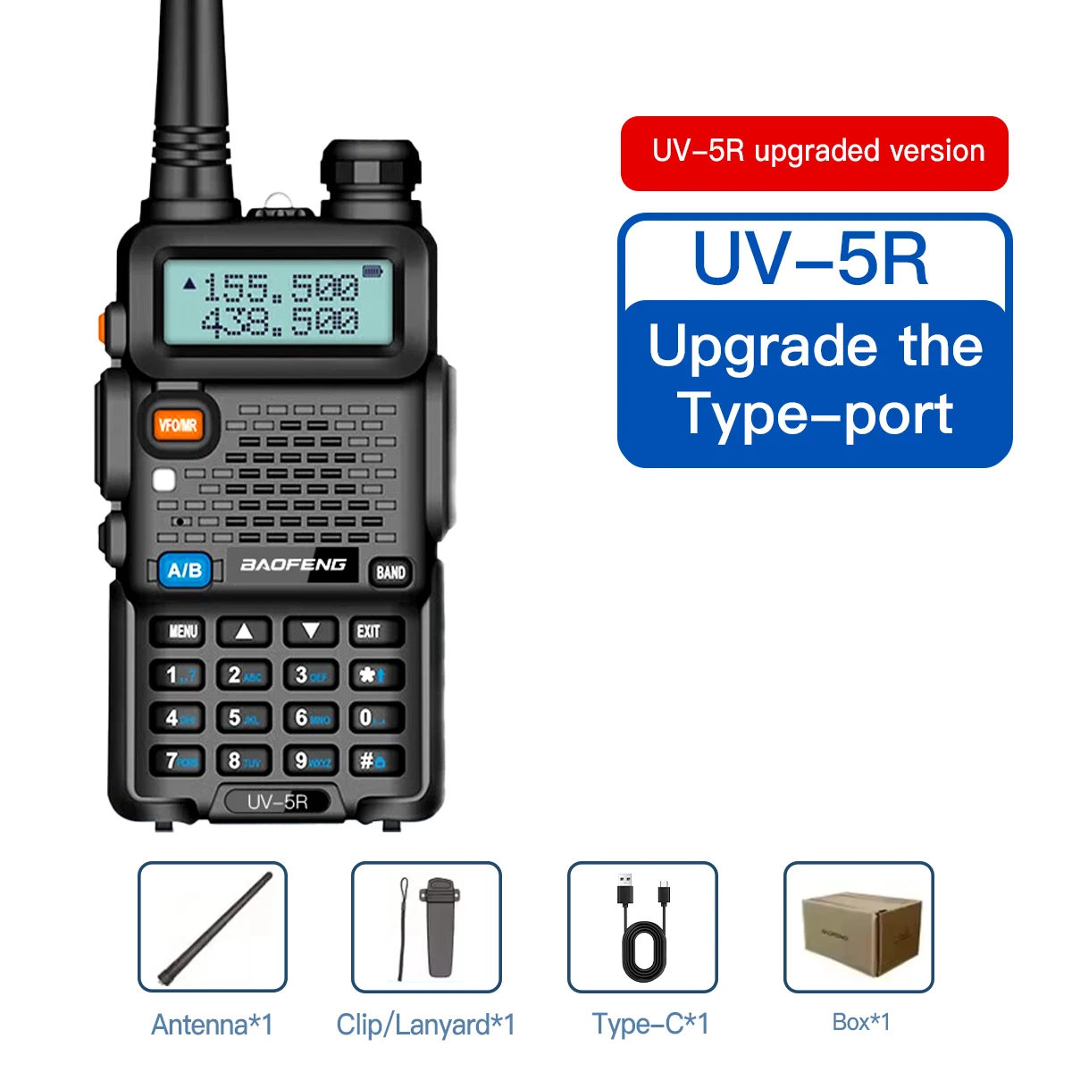 1 PC/2 PCS baofeng uv 5r USB Lange Afstand Ham Amateur Met FM Radio Lange Afstand Draagbare twee Manier Radio Baofeng CB Radio walkie talkie