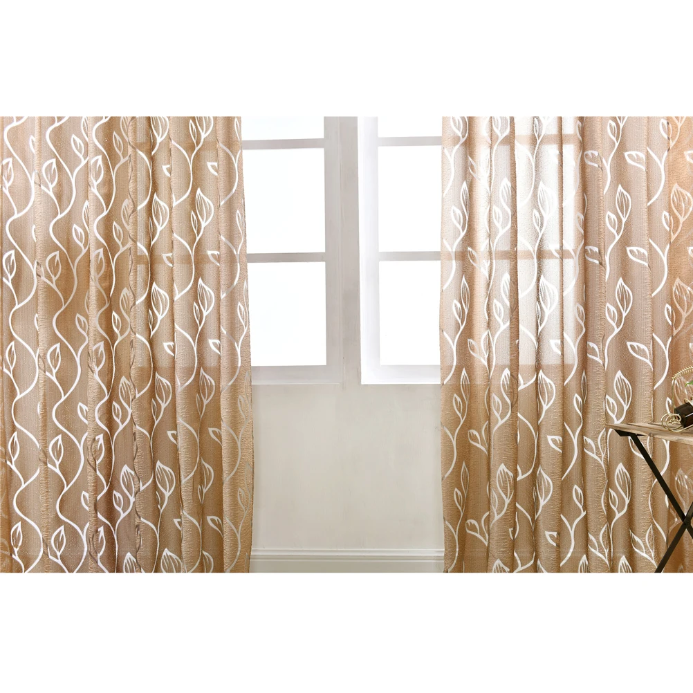 Translucent Voile Curtains Delicate Texture Sheer Rod Pocket Window Tulle Privacy Light Hall Kitchen Bedroom Living Room Dining