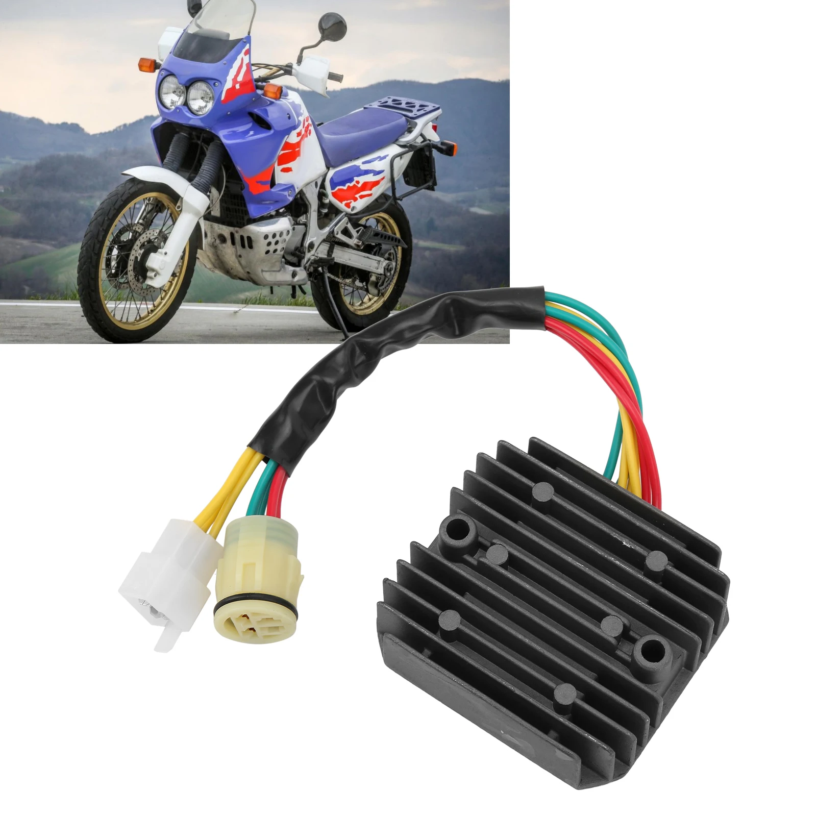 Retificador de Voltagem para Motocicleta, Acessório de Metal e PVC, Substituição para XRV 750 Africa Twin