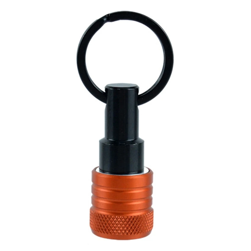 Bit Holder Keychain 6Pc -1/4In Hex Shank Bit Holders -For Nut Driver,Screwdriver & Drill Bits,Include Keychain Carabiner