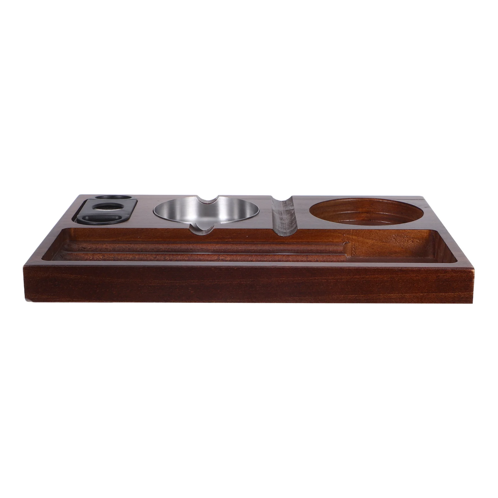

Ashtray Whiskey Glass Storage Office Cigar Holder Wooden Smoking Outdoor Decor Cigarette Men's Cutter