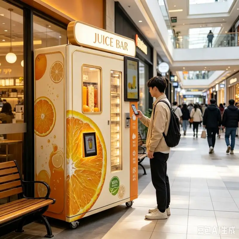 Orange Juice Vending Machine Customized Smart Beverage Dispenser Fresh Citrus Extraction Solution