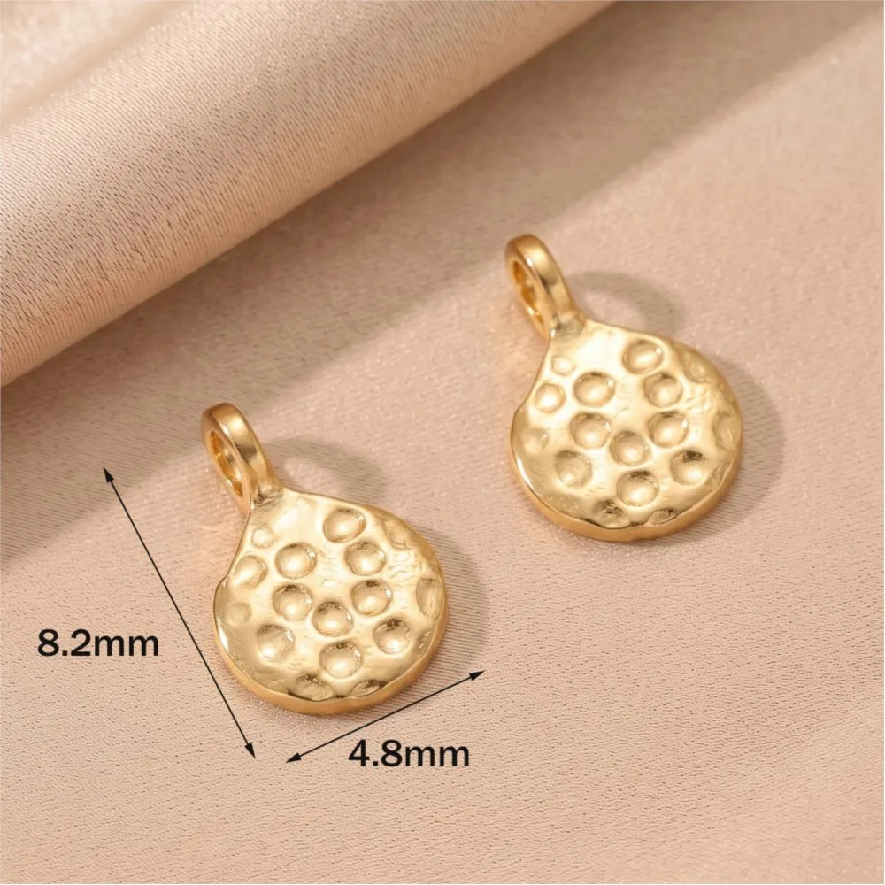 20pcs Stainless Steel Texture Charms For Jewelry Chain Tag Supplies Small Charms DIY Jewelry Making Handmade Pendant Material