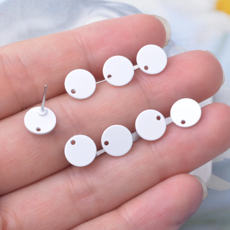 20 Stück 8mm Ohrstecker Mini 0,8cm Goldene Runde Ohrstifte Nadeln Ohrringe für DIY Schmuckherstellung – Detail 8