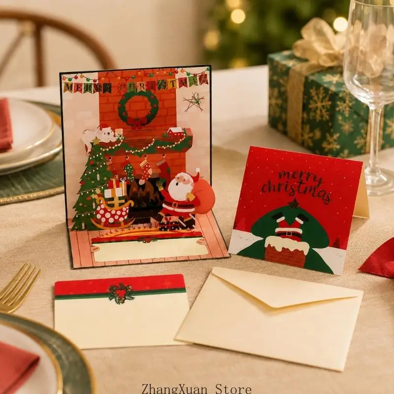 Weihnachtsgrußkarte mit Musik und 3D-Weihnachtspapierdesign 3XUF – Detail 8