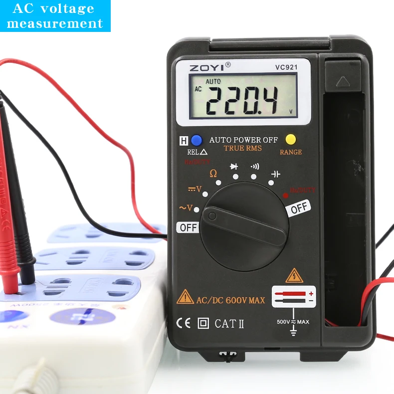 ZOYI VC921 Digital Intelligent Multimeter, High-Precision Digital Display Multi-Functional Pocket Mini Multimeter