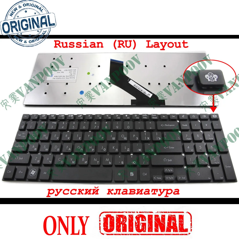 

Оригинальная русская RU клавиатура для ноутбука Gateway NV55 NV57, для Acer Aspire 5830 5830G 5830T 5830TG 5755 5755Z 5755ZG 5755G черный