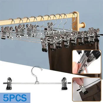 5pcs Metal Pants Racks Wind Proof Multi-purpose Skirt Racks For Clothes Drying Trousers…
