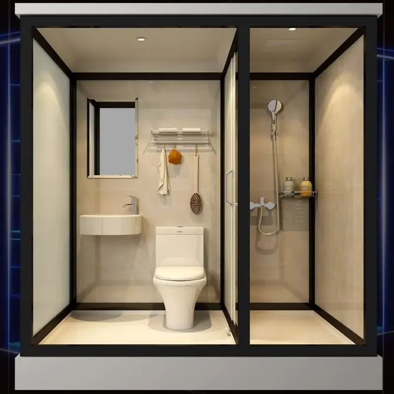 Toilet with Squatting Pit, Integrated Shower Room, Integrated Bathroom, Mobile Toilet, Squatting Shower Room