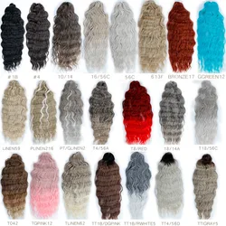 24inch Synthetic Braiding Hair Extensions Loose Deep Wave  Anna Hair Water Wave Braid Hair Ombre Blonde Twist Crochet Curly Hair