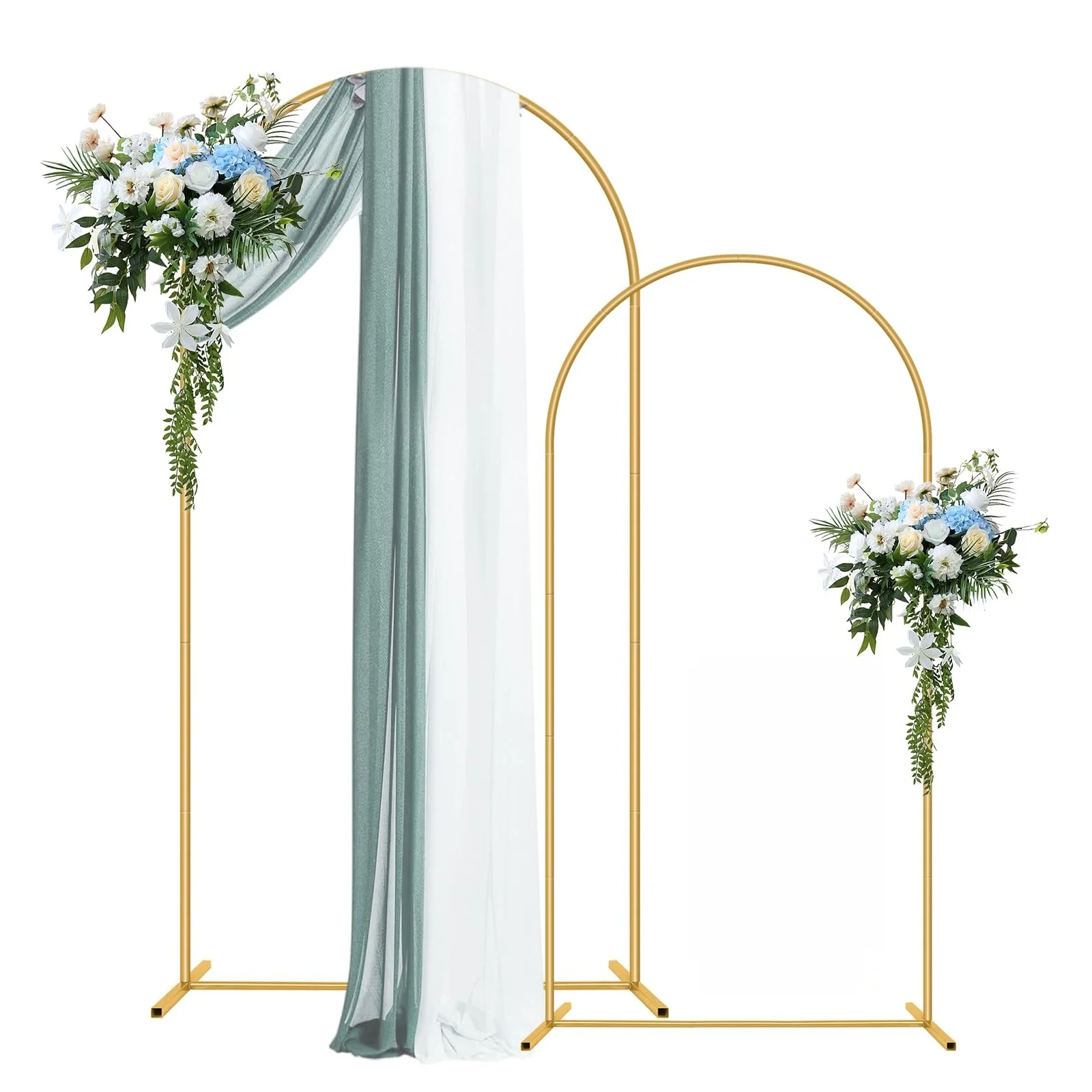 

Metal Wedding Arch Stand Gold Arched Backdrop Frame for Party Ceremony Birthday Bridal Baby Shower Balloon Arch Decoration