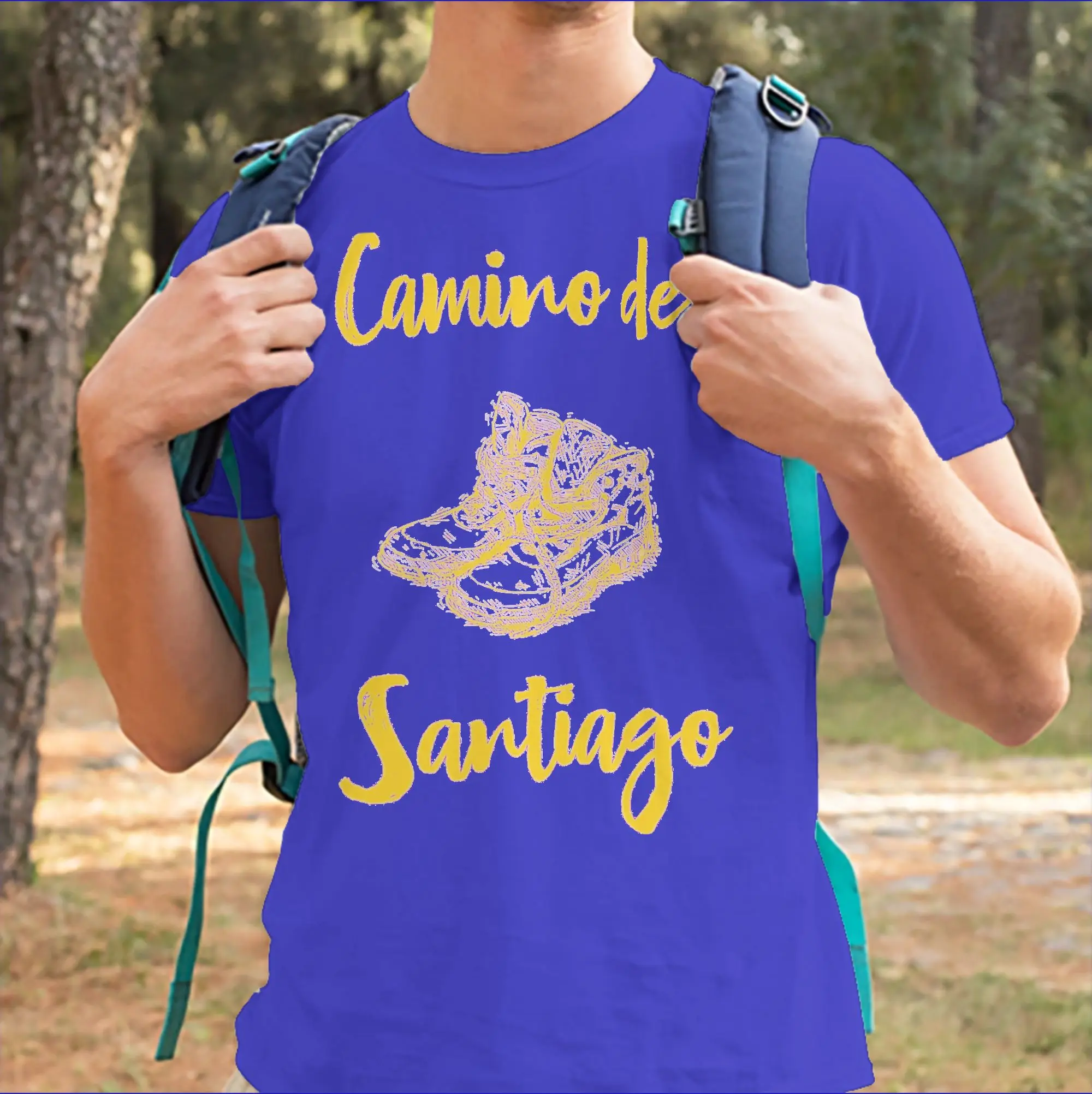 The road to Santiago de Compostela T-Shirts for Men Women Camino de Santiago Cotton Tees Round Neck T Shirt Unique Clothing
