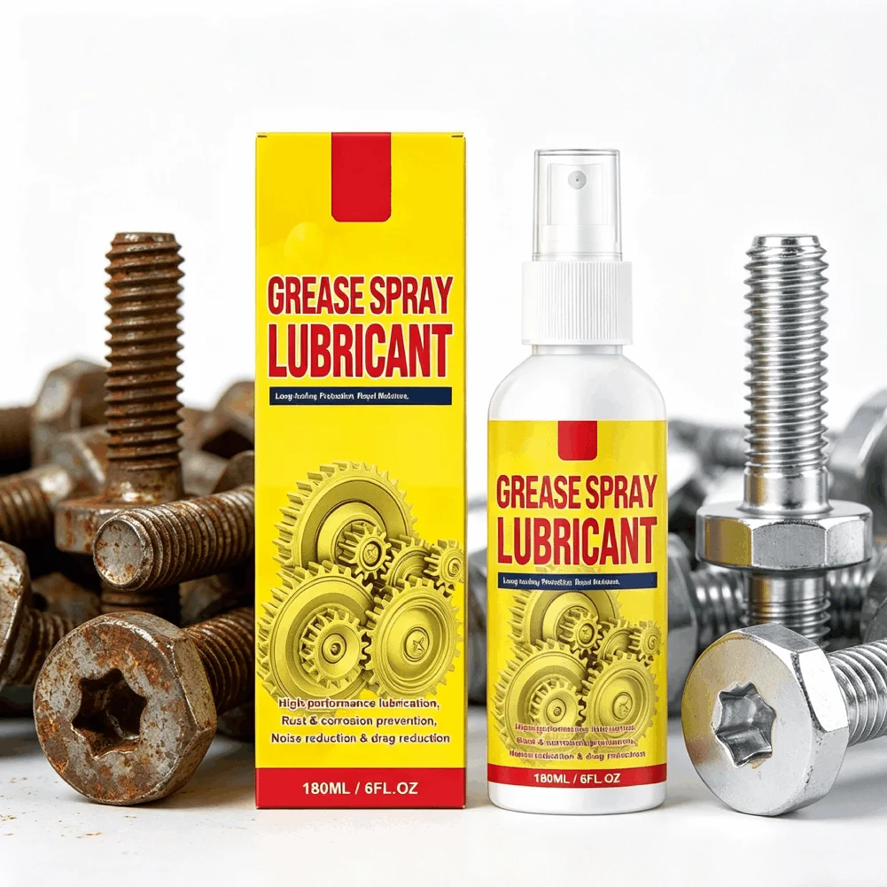 180ml Automotive Rust Removal and Lubrication Spray Rust and Corrosion Reduces Squeaky Noise Motorcycle Chain Lubricant Spray