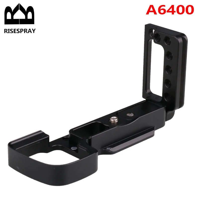 Aluminium Alloy Vertical Quick Release L Plate Camera Bracket Holder for Sony A6400 Mirrorless Camera Stabilizer