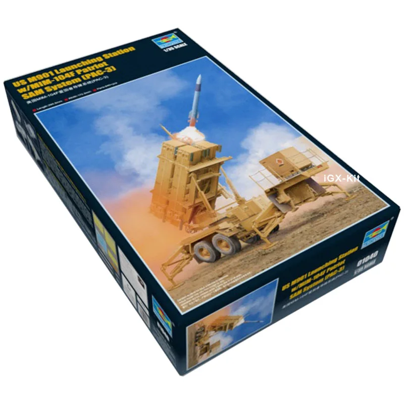 

Trumpeter 01040 1/35 US M901 Launching Station W/ MIM-104F Patriot SAM System PAC3 Pac-3 Toy Plastic Assembly Building Model Kit