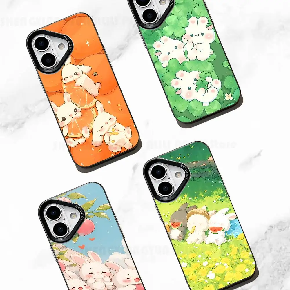 

Kawaii Rubbits Phone Case For IPhone 17 16e 16 15 14 13 12 Pro Max X XR XS MAX Back Cover