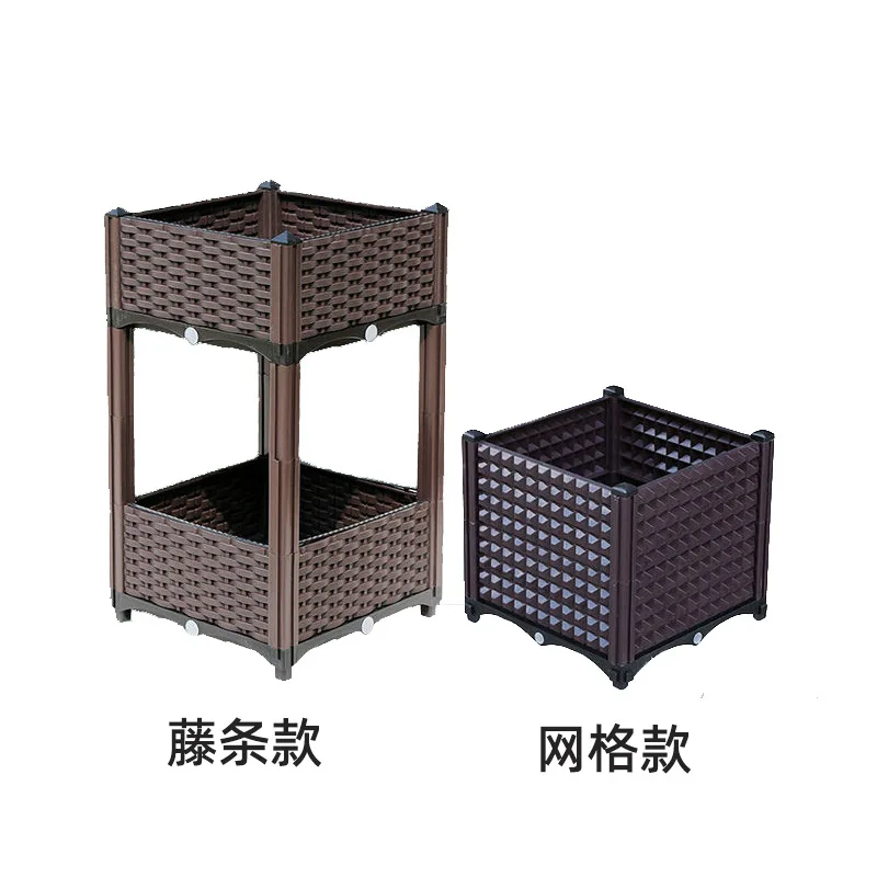 

Cross-border planting box Grid combined balcony seedling Flower nursery planting Outdoor flower pot planting box