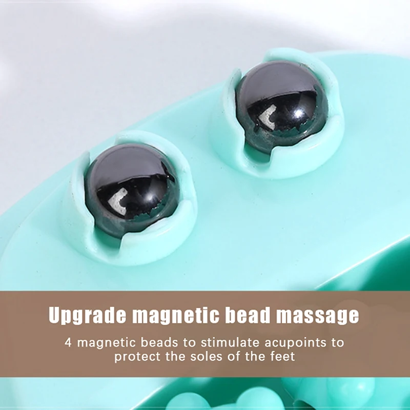 

Роликовый массажер для ног, массаж ног и ног, магнитная бусина, многоточечный шарик для акупунктурных точек для облегчения подошвенной боли, рефлексологический инструмент