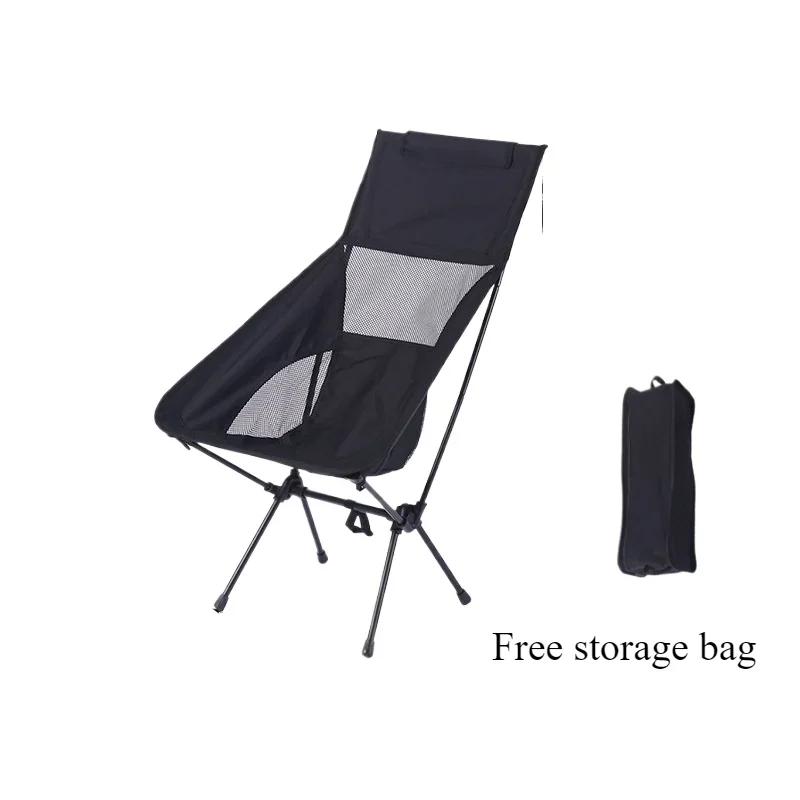 Outdoor Folding Chair Portable Fishing Chair with Backrest  Chair for Camping Beach Essentials for Family Travel