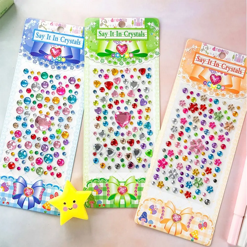 Decoration Stickers 3D Gem Stickers Scrapbooking Diary Album Children Toy Gem Sticker Self Adhesive DIY Mobile Phone
