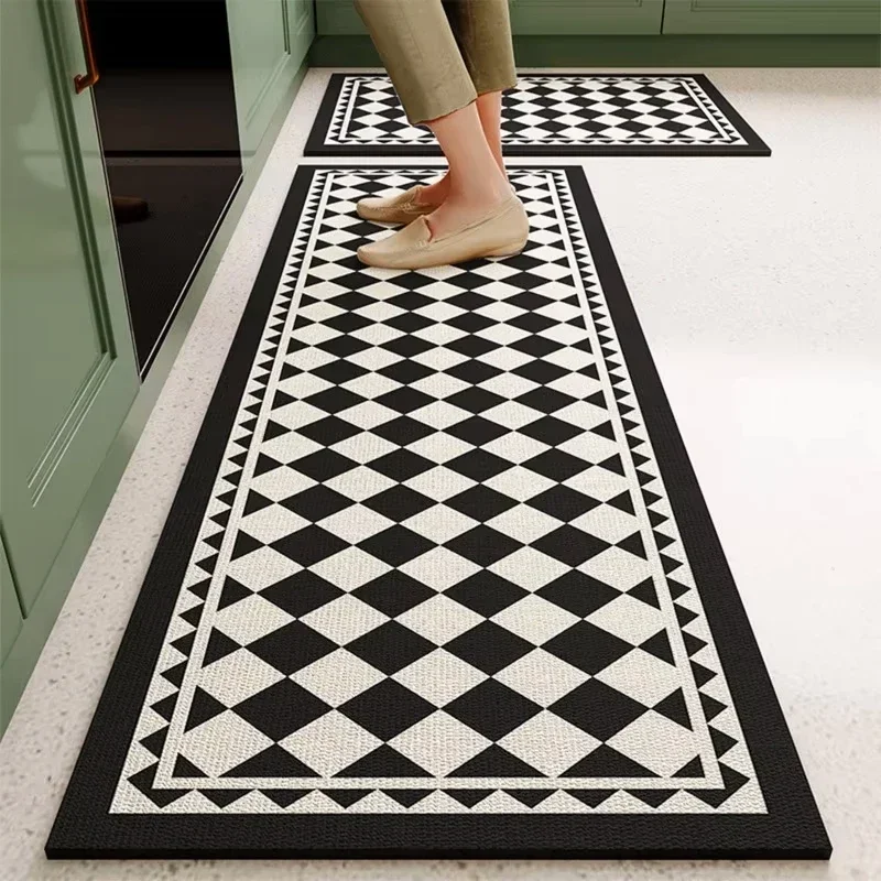 

Mat for Kitchen Carpet Waterproof PVC Long Floor Mats, Non-slip Area Rug, Oil-Proof, Home Decoration,주방매트 Alfombra Cocina