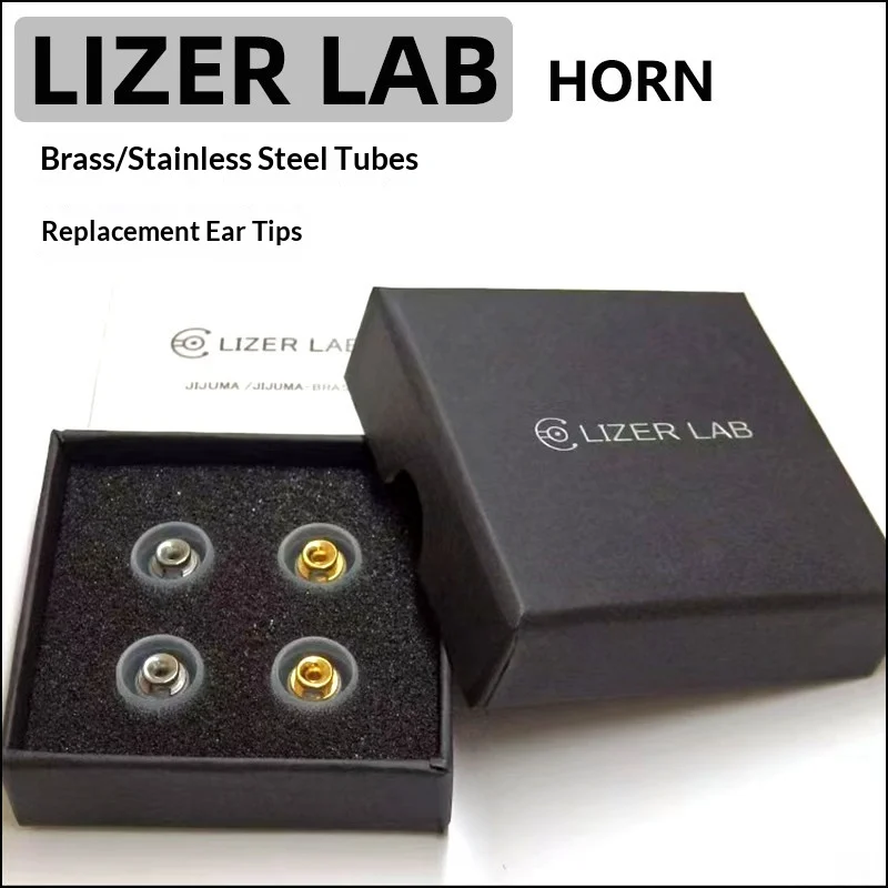 LIZER LAB JIJUJET Jijuma Horn In-Ear Earphone Tips Sleeve Case - Metal Tube Reverse Insertion Private Ear Tips Headphone Accesso