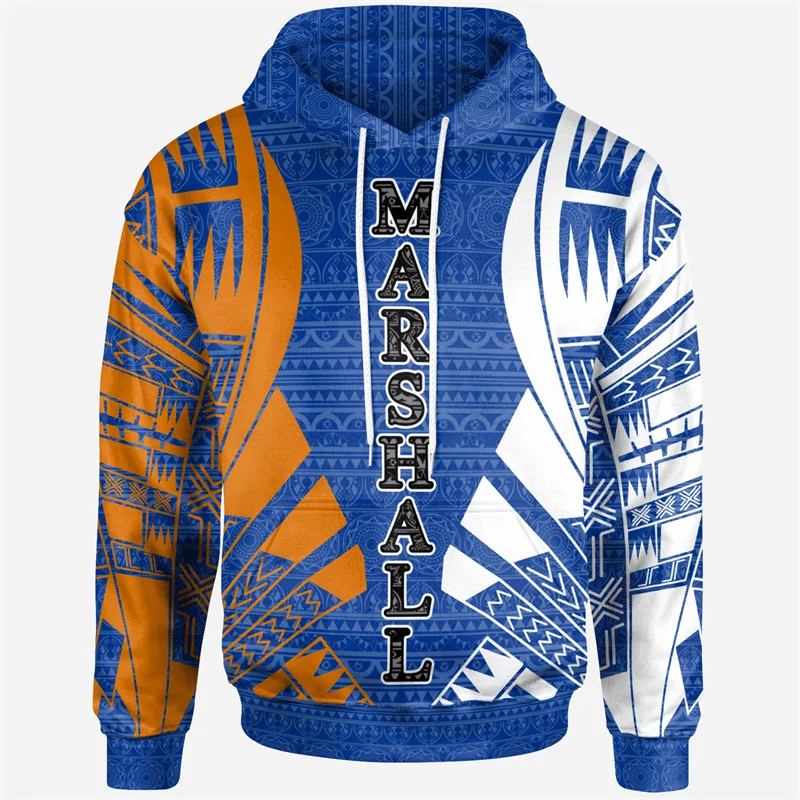 3D The Republic-of Marshall Islands Map Flag Printing Hoodies Marshall Islands Coat Of Arms Graphic Hooded Sweatshirts Pullovers