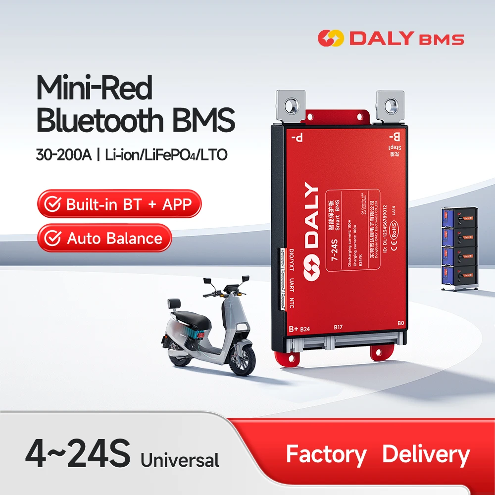 Smart Bms 24S 200A Bluetooth Lifepo4 - Daly Smart BMS 4S 6S 8S