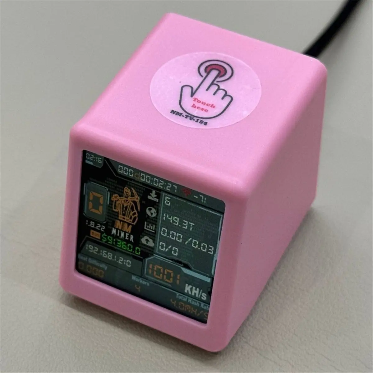 Digital Essentials 1000KH/S Hashrate NM TV + Smart TV + V2 BTC SOLO Lottery Miner Smart Gift Home Desktop Clock