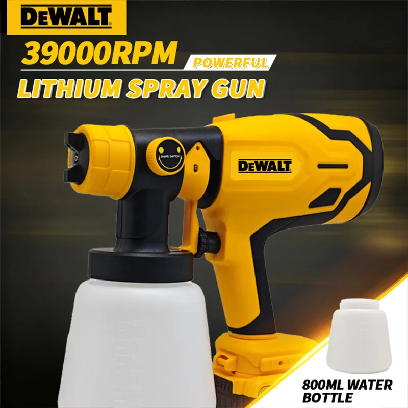 

Беспроводной электрический распылитель Dewalt 800 мл, портативный краскопульт высокой мощности для покраски мебели, аэрограф для аккумуляторов Dewalt