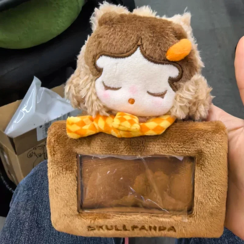 POPMART Labubu Dimoo Plush Card Holder Lanyard Fluffy Warm ID Badge Neck Strap Bag Charm Blind Box Peripheral Gift For Kids Fans view 2