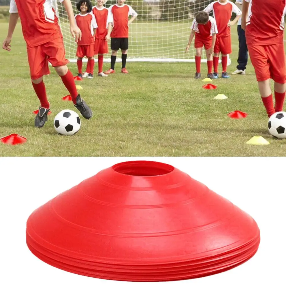 

10 Pcs Football Logo Plate Training Obstacle Agility Sport Space Disc Soccer Cone Marker Multi Training Supplies Cones Trai R6Q8