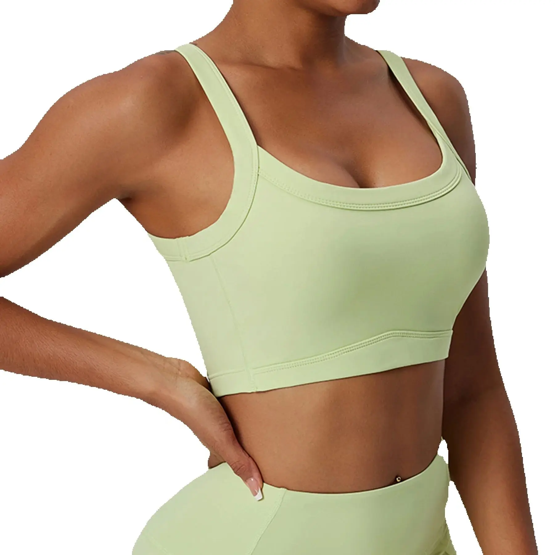 

Women Fitness Yoga Bra Sports Underwear Non-steel Ring Breathable Bra Gym Push-up Yoga Tank Top Shock Absorption With Cup Pads