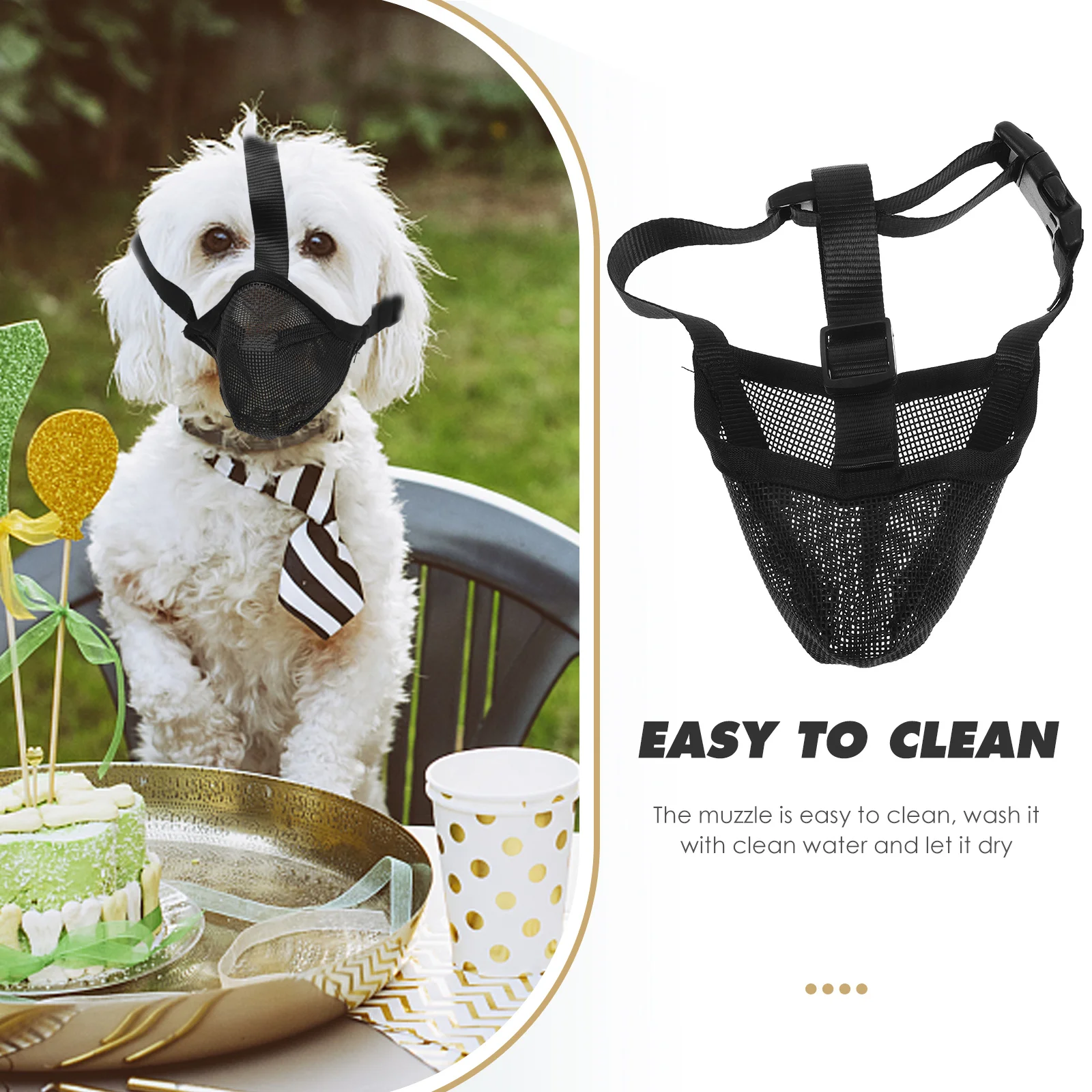 

Dog Muzzle Breathable Mesh Reusable Mouth Cover Anti Barking Portable Pet Training Supplies Dog Mouth Cover