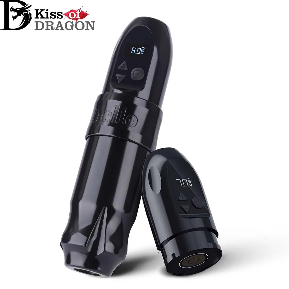 

Kiss of Dragon Professional Wireless Rotary Tattoo Machine Pen 4.0mm Stroke 2400mAh Battery LCD Display for Tattoo Artists