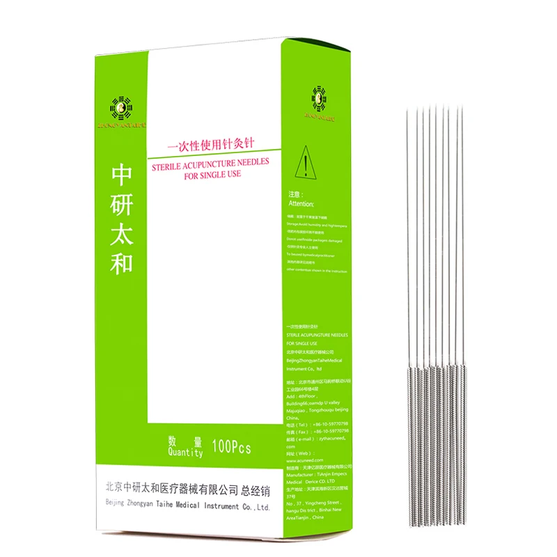 100 Pcs/box Chinese Old way acupuncture needle disposable acupuncture moxibustion needle exercises