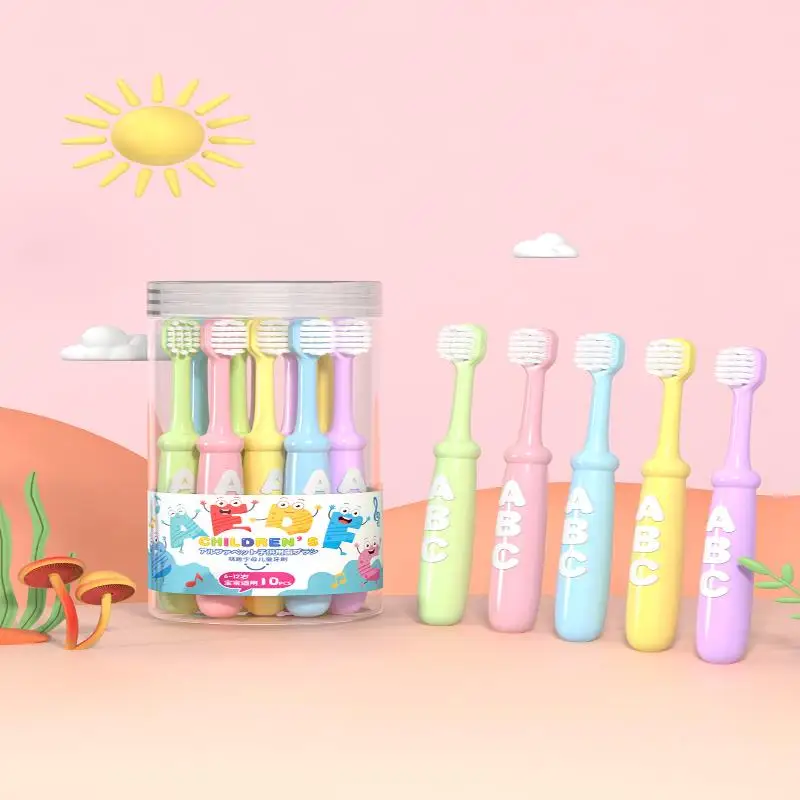 

4/8/10 шт., милая детская зубная щетка с маленькой головкой и мягкой щетиной, проволока для щетки высокой плотности, не повреждает десны для детей 3-12 лет
