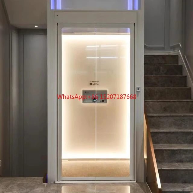 Customized products Indoor Outdoor Hydraulic 2 3 4 floors 2-5 person Home Panoramic Lift Passenger Elevator Home small