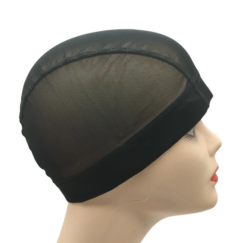 1/3/6Pcs Black Stretchy Breathable Mesh Dome Wig Cap Spandex Base Stitched Guidelines Non-Slip for Wig Making & Salon DIY