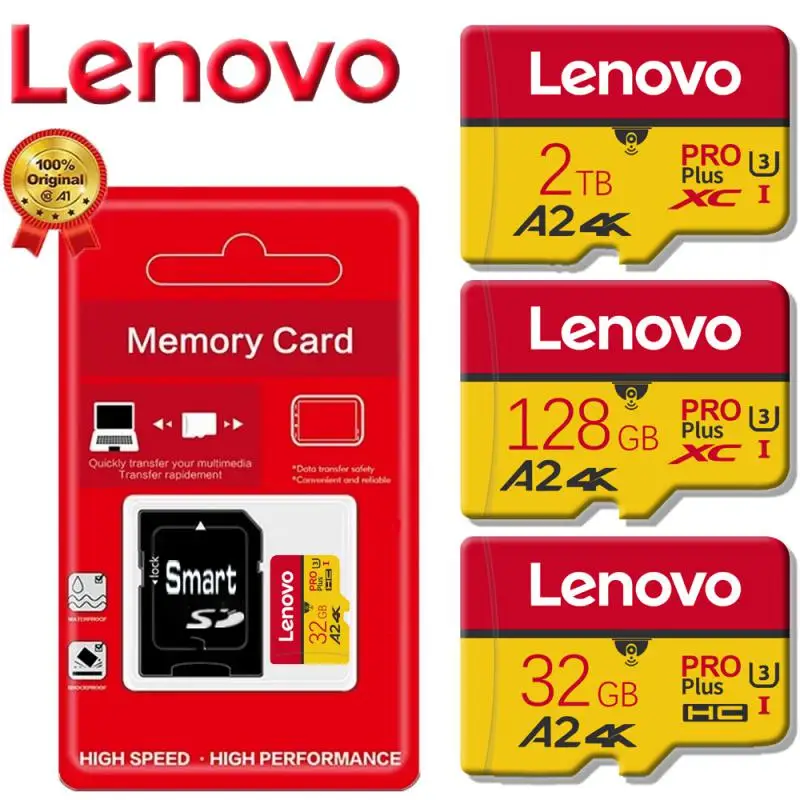 Original Lenovo Memory Card 1TB 2TB High Speed Micro TF SD Card 512GB SD Card V60 U3 TF Card For Nintendo Switch Ps4 Ps5 Game