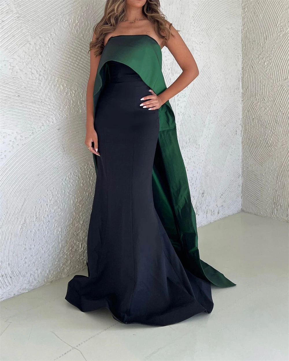 

Sparkle Strapless Sheath Party Cocktail Fold Draped Satin Prom Dresses birthday dress for women luxury فساتين سهره فاخره 2023