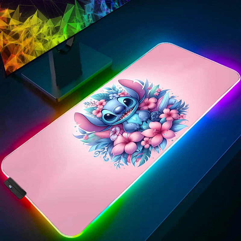 لوحة ماوس RGB ستيتش ملحقات ألعاب الكمبيوتر المحمول المكتبي Varmilo لوحة المفاتيح جهاز كمبيوتر شخصي حصيرة مكتبية السجاد الخلفية LED لوحة الماوس #3