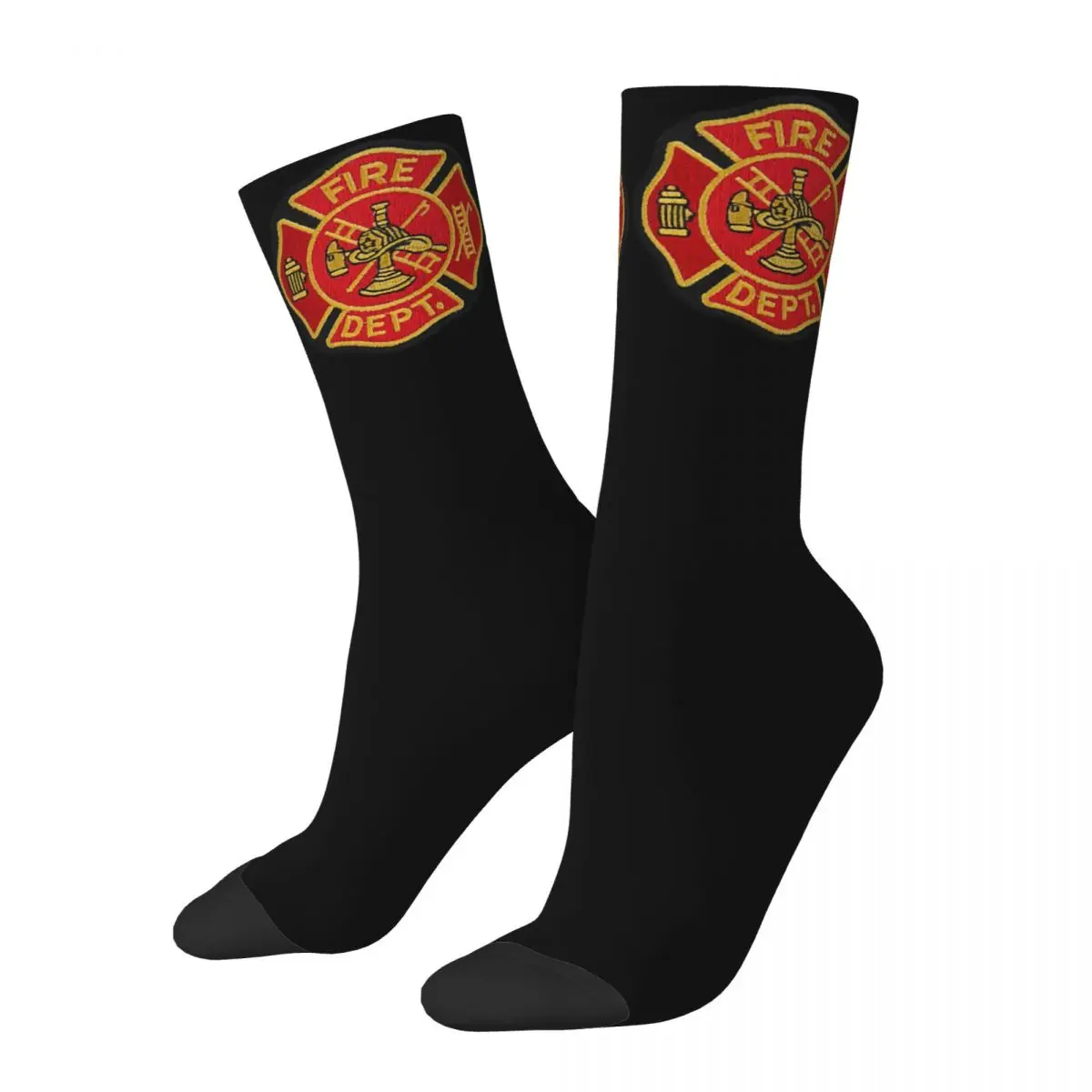 

Red Fire Department Badge Men Women Socks,Firefighter fashion Beautiful Suitable for all seasons Dressing Gifts